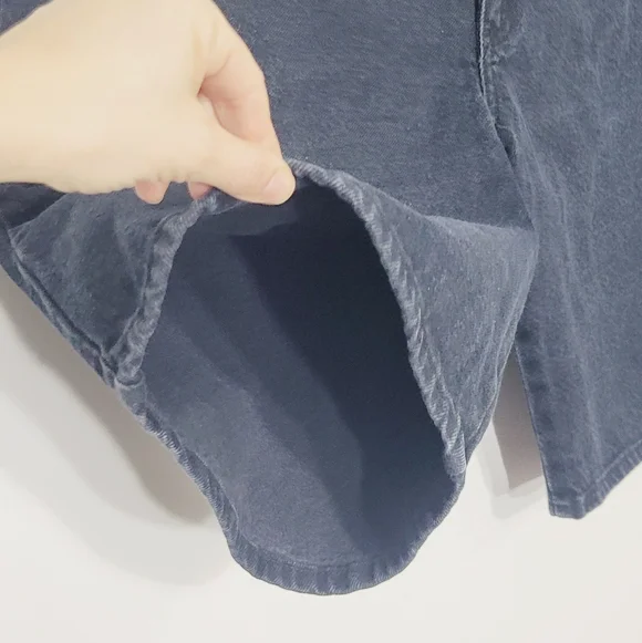 COBRA JEANS Vintage Black 100% Cotton Wide Leg Short Unisex Oversized Size 31 - Picture 5 of 14